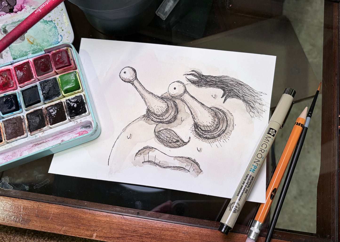 Snail People Watercolor - Uzumaki Junji Ito Inspired
