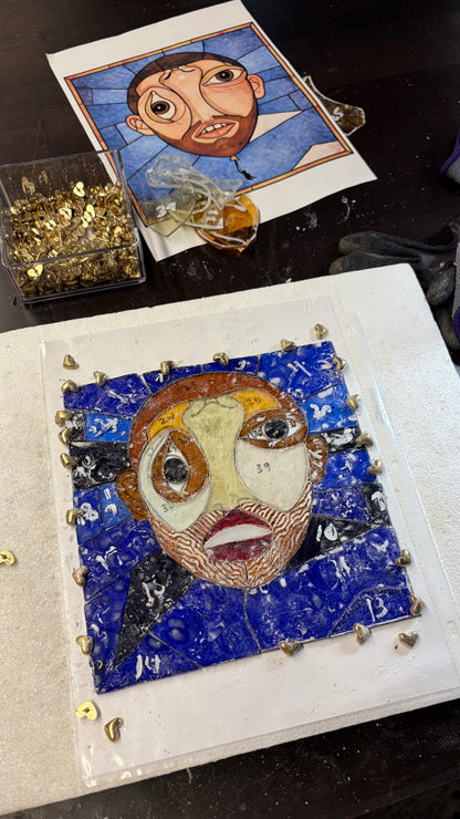 Mac Miller Balloonerism Tribute Stained Glass