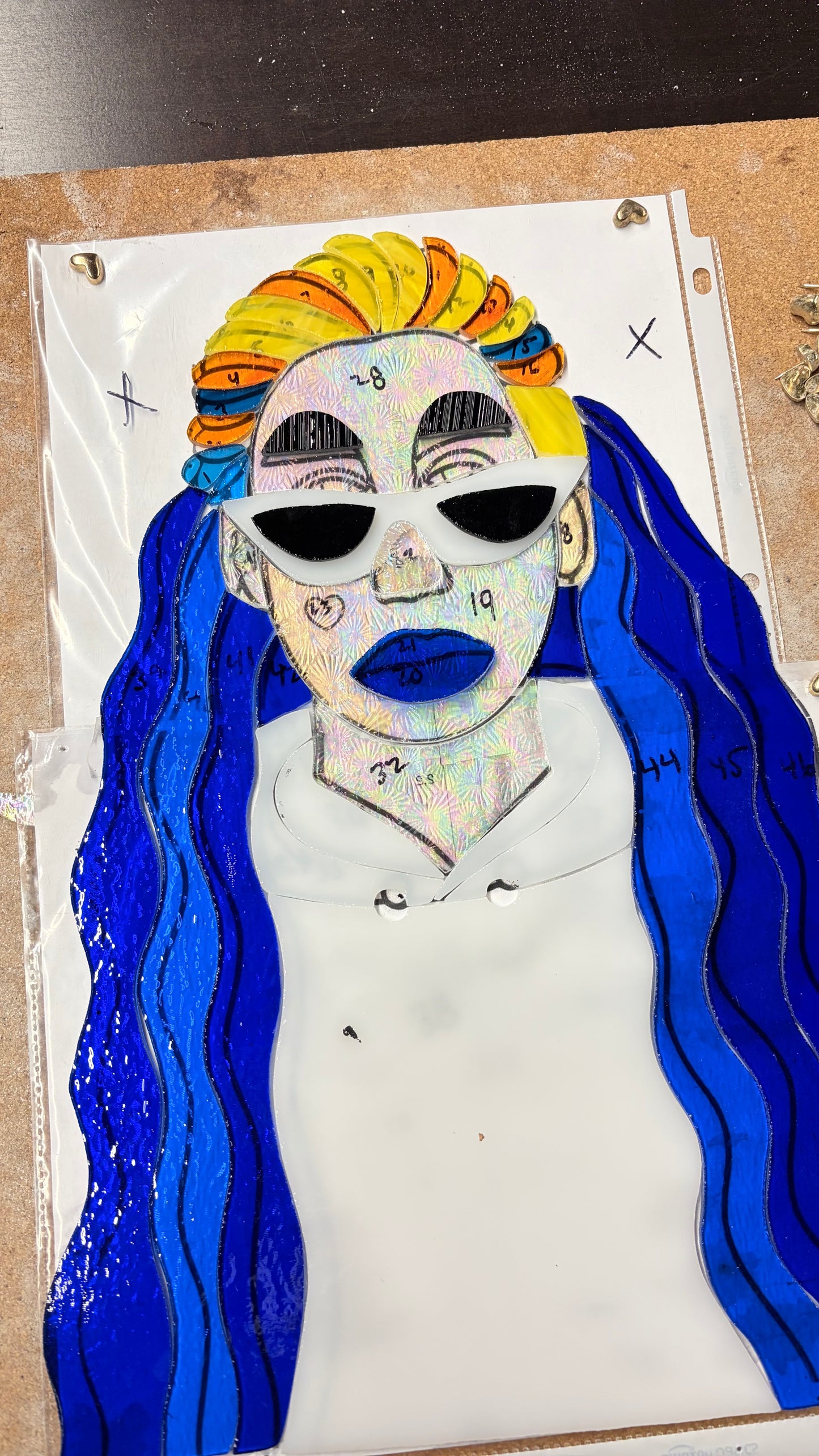 Amanda Bynes Inspired Stained Glass Portrait