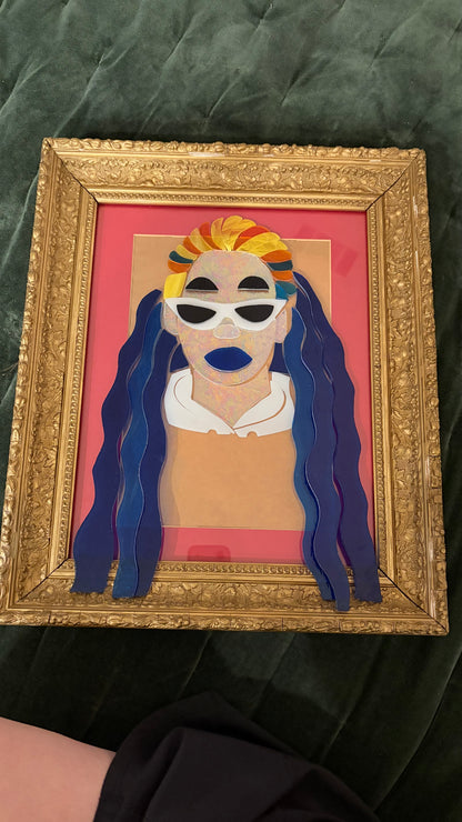 Amanda Bynes Inspired Stained Glass Portrait