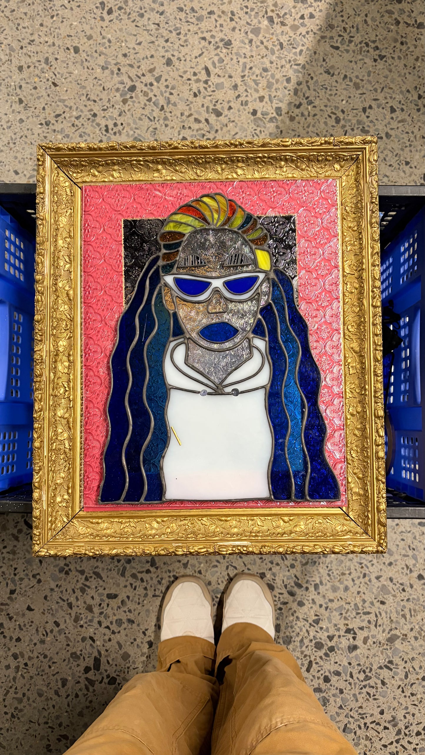 Amanda Bynes Inspired Stained Glass Portrait