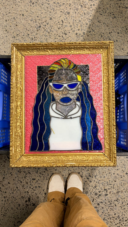 Amanda Bynes Inspired Stained Glass Portrait