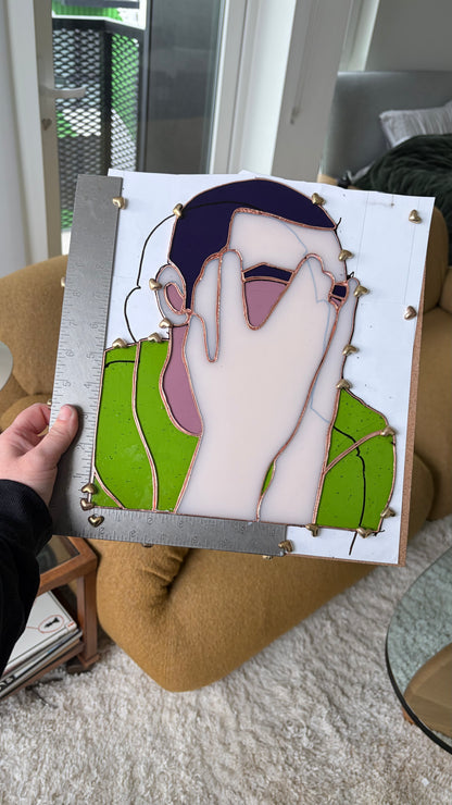 Mac Miller Stained Glass Portrait — Framed