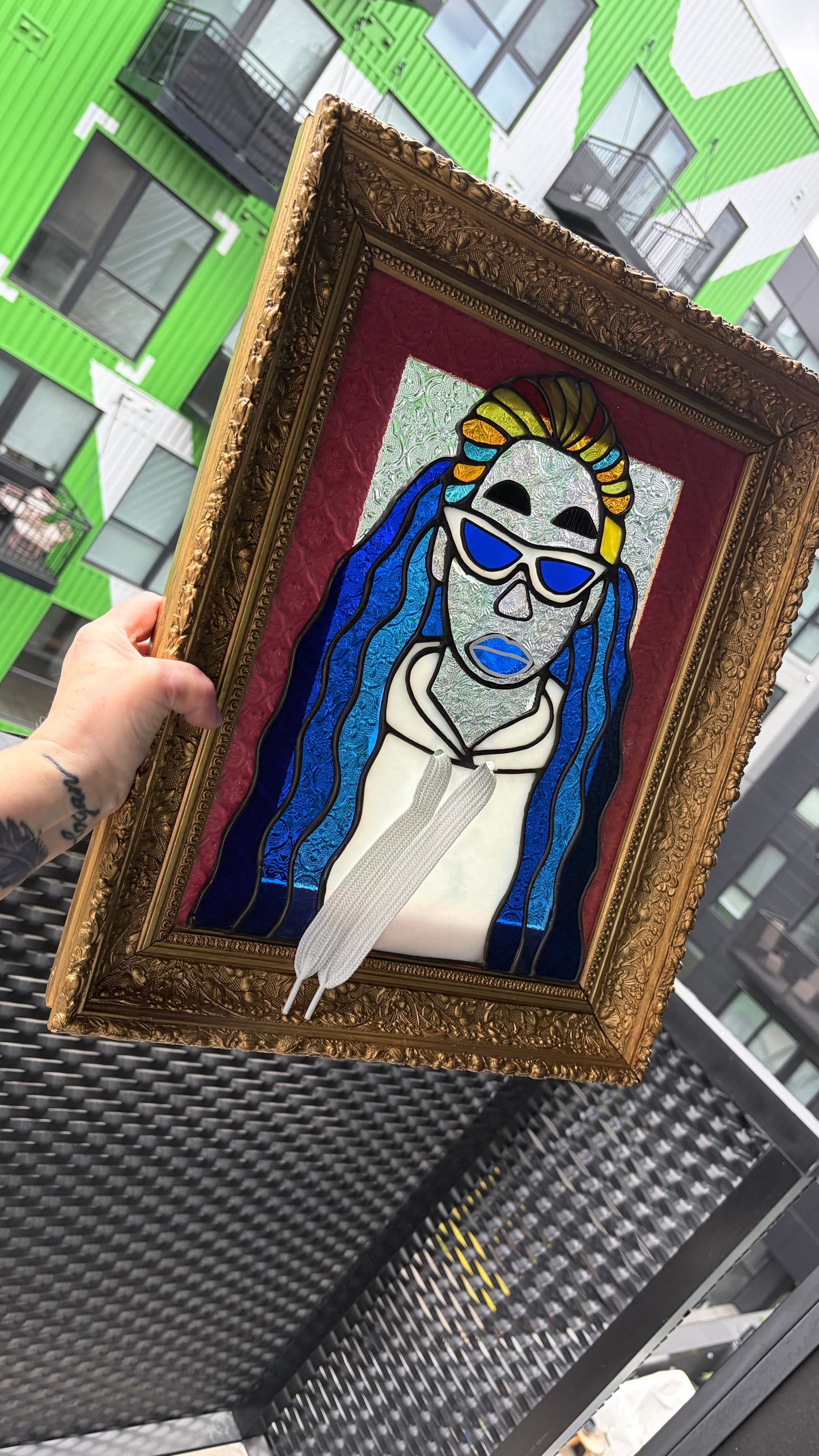 Amanda Bynes Inspired Stained Glass Portrait