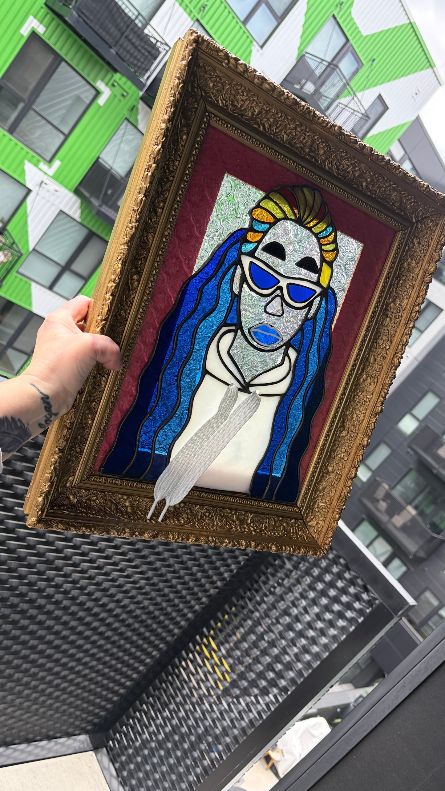 Amanda Bynes Inspired Stained Glass Portrait