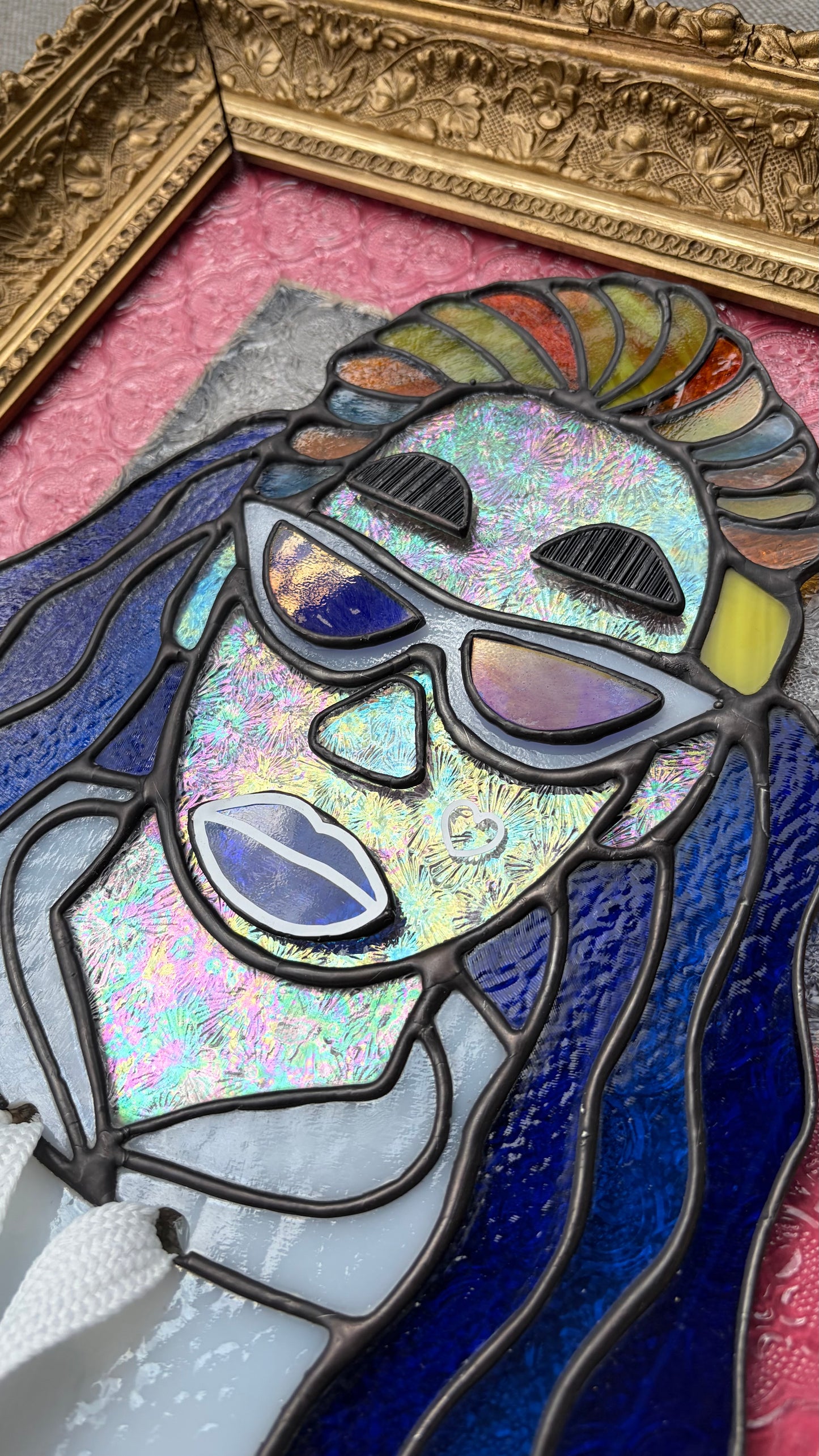 Amanda Bynes Inspired Stained Glass Portrait