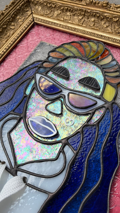 Amanda Bynes Inspired Stained Glass Portrait