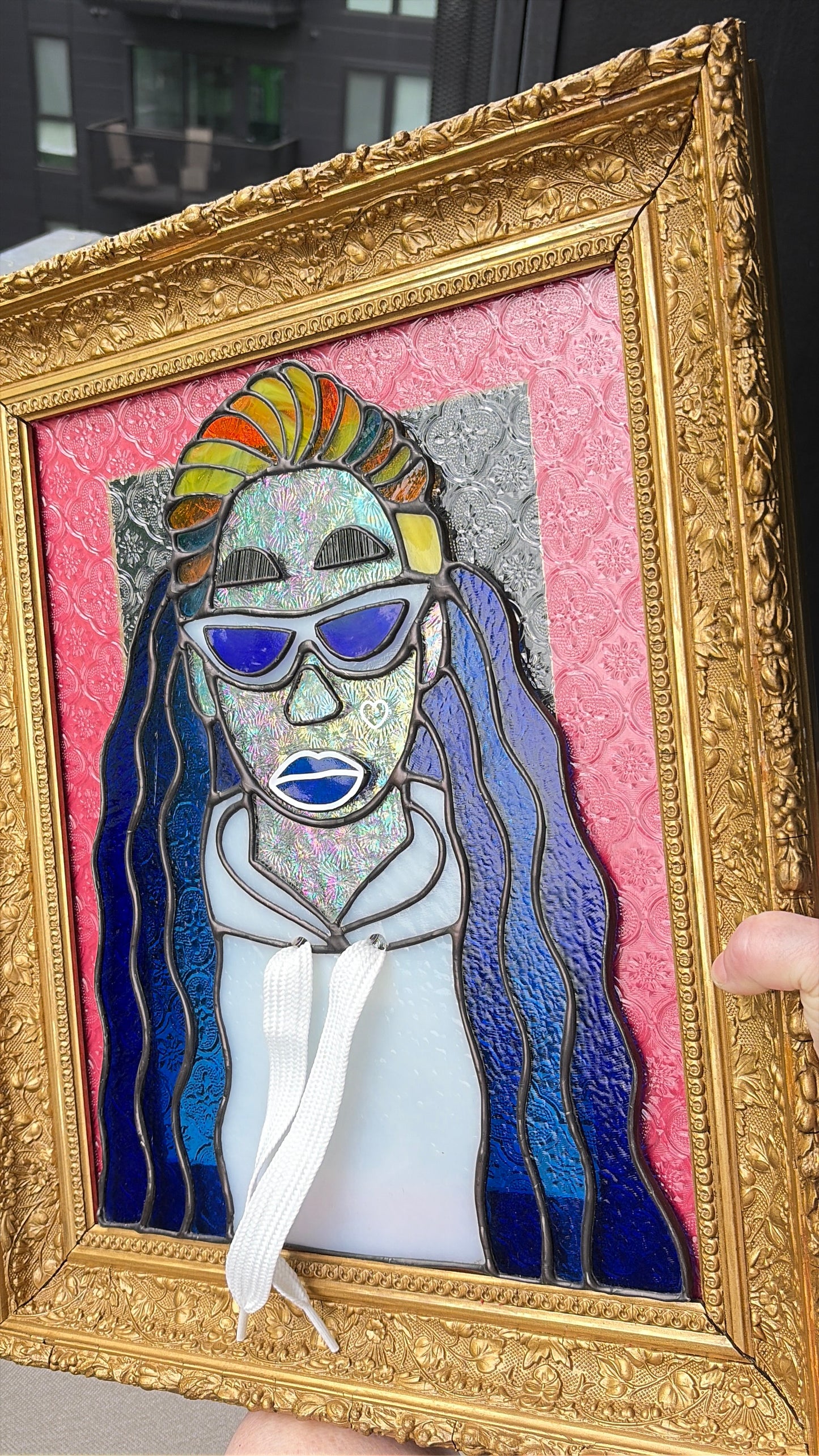Amanda Bynes Inspired Stained Glass Portrait
