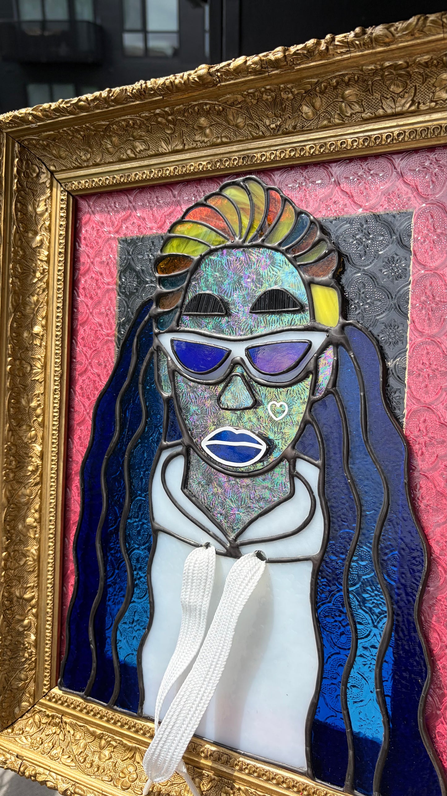 Amanda Bynes Inspired Stained Glass Portrait