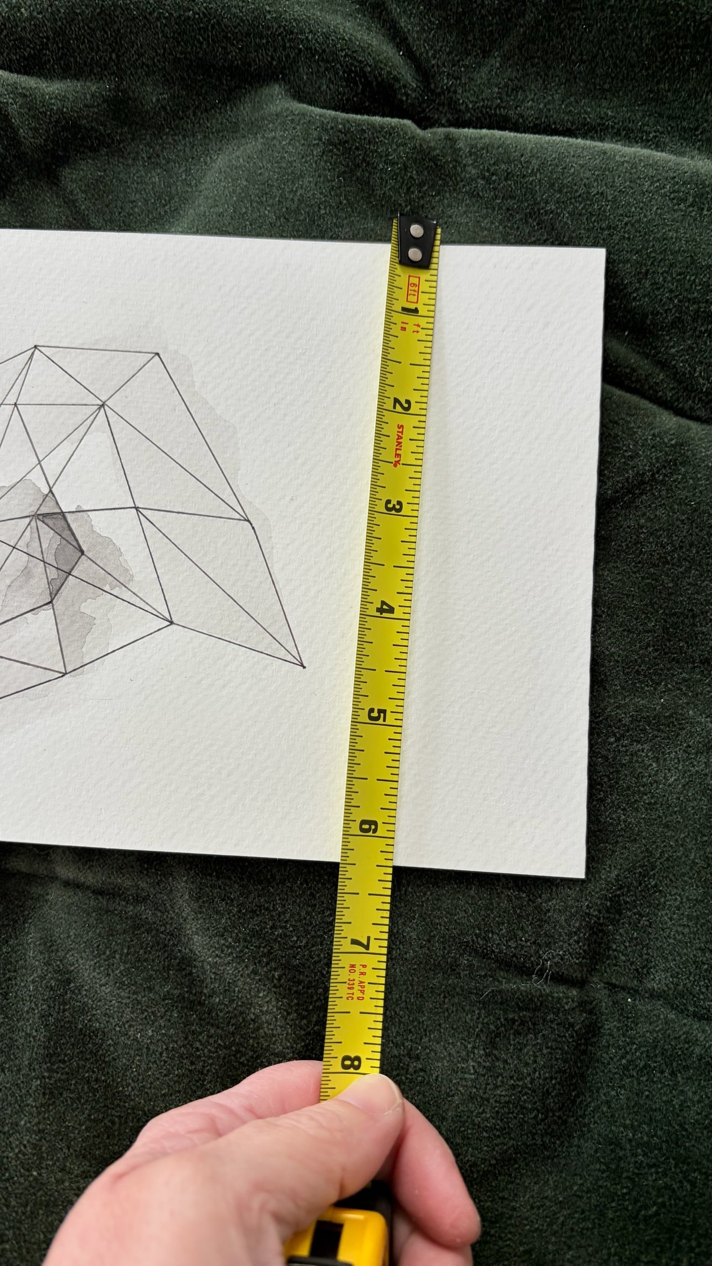 Meds a Little Off - Geometric Watercolor & Pen