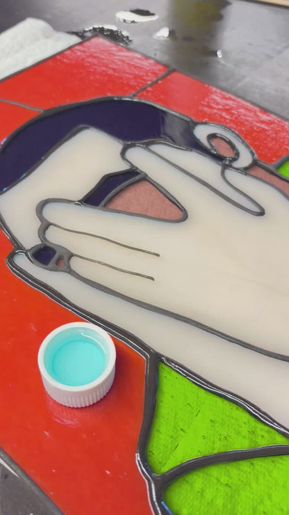 Mac Miller Stained Glass Portrait — Framed